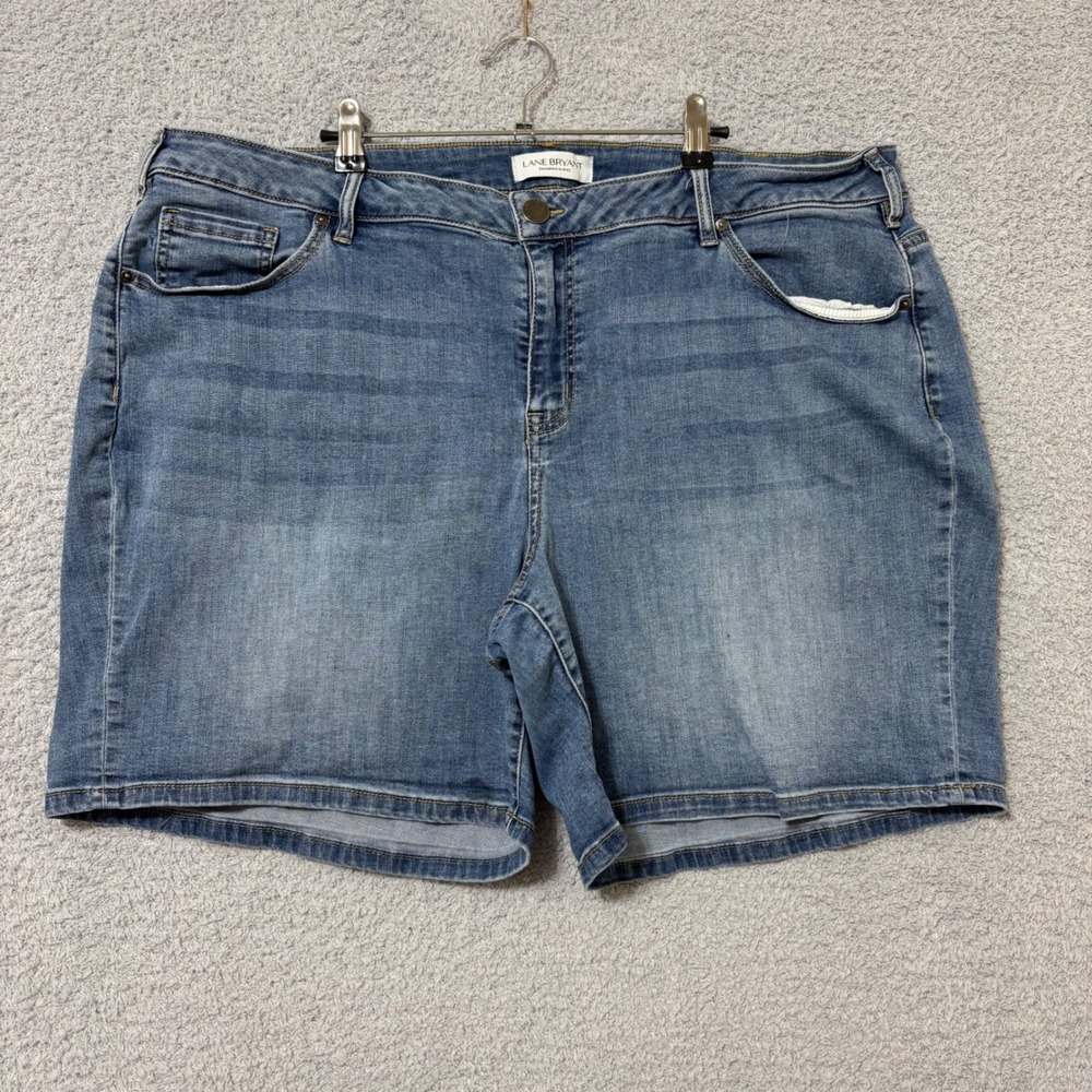 Denim Shorts Mid Rise Stretch Girlfriend Fit Casual Summer Plus Size 22